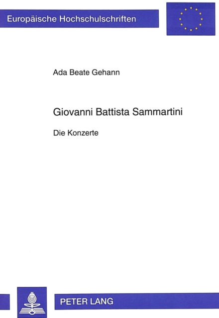 Giovanni Battista Sammartini : Die Konzerte, Paperback Book