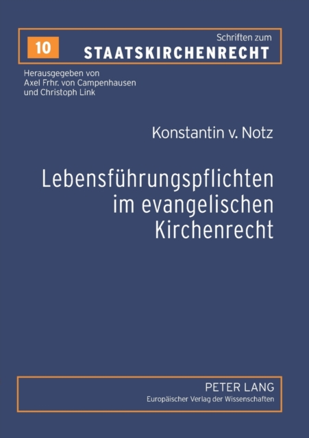 Lebensfuehrungspflichten im evangelischen Kirchenrecht, Paperback / softback Book