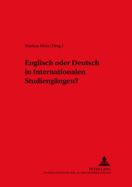 Englisch Oder Deutsch in Internationalen Studiengaengen?, Paperback / softback Book