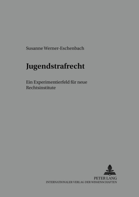 Jugendstrafrecht : Ein Experimentierfeld Fuer Neue Rechtsinstitute, Paperback / softback Book