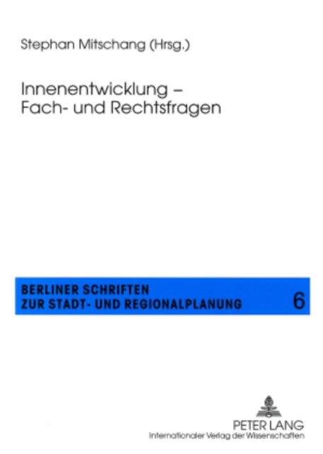 Innenentwicklung - Fach- Und Rechtsfragen, Paperback / softback Book