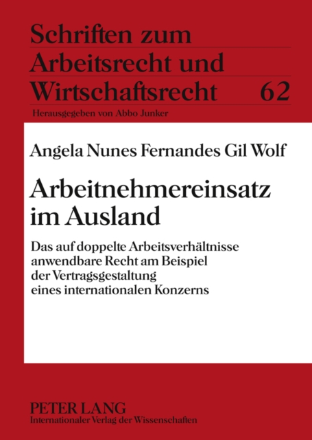 Arbeitnehmereinsatz Im Ausland : Das Auf Doppelte Arbeitsverhaeltnisse Anwendbare Recht Am Beispiel Der Vertragsgestaltung Eines Internationalen Konzerns, Hardback Book