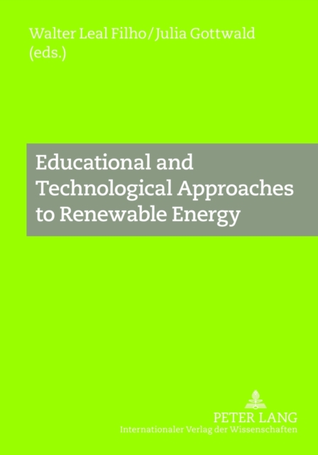 Educational and Technological Approaches to Renewable Energy, Hardback Book