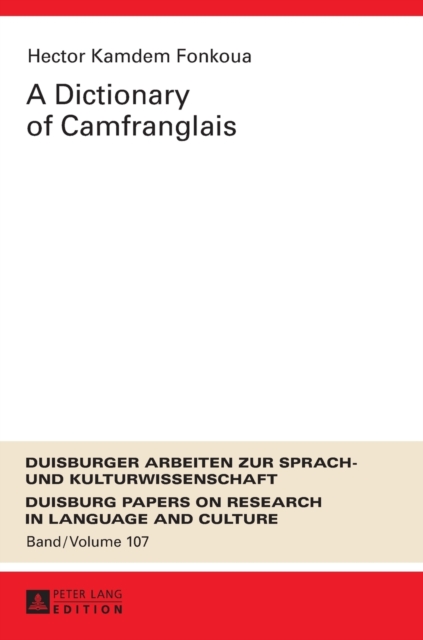 A Dictionary of Camfranglais, Hardback Book