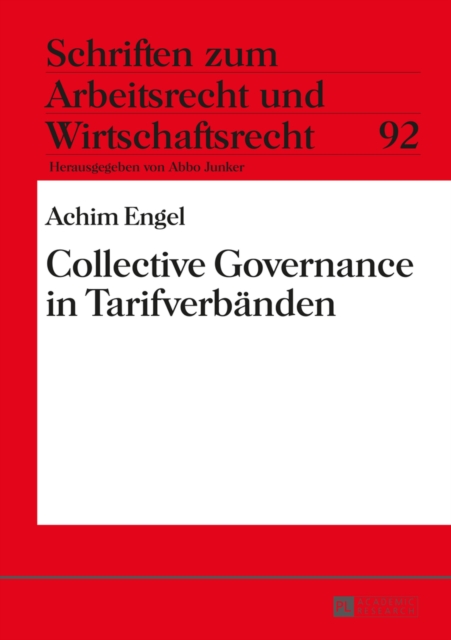 Collective Governance in Tarifverbaenden, Hardback Book