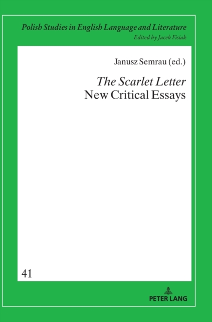 The Scarlet Letter. New Critical Essays, Hardback Book