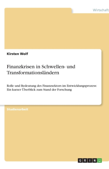 Finanzkrisen in Schwellen- und Transformationslandern, Paperback / softback Book