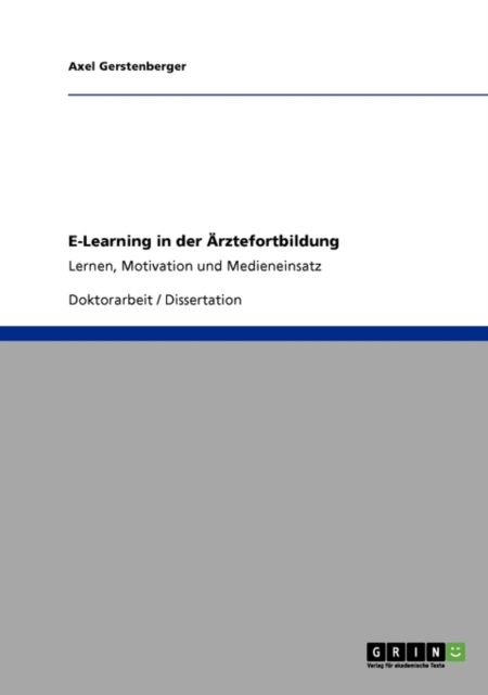 E-Learning in Der Arztefortbildung, Paperback Book
