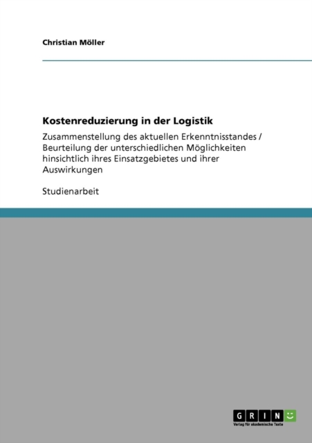 Kostenreduzierung in Der Logistik, Paperback Book