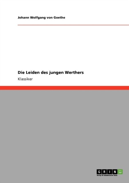 Die Leiden Des Jungen Werthers, Paperback / softback Book
