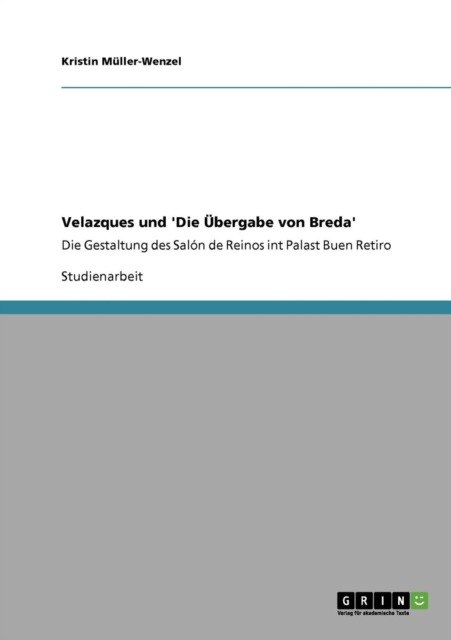 Velazques Und 'Die Ubergabe Von Breda', Paperback Book