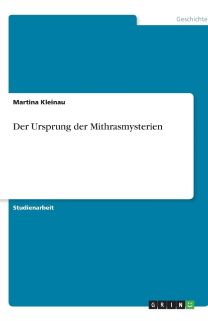 Der Ursprung Der Mithrasmysterien, Paperback / softback Book