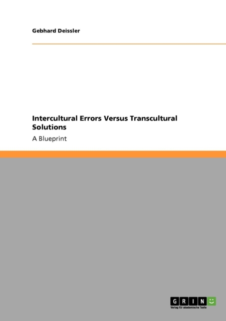 Intercultural Errors Versus Transcultural Solutions, Paperback Book