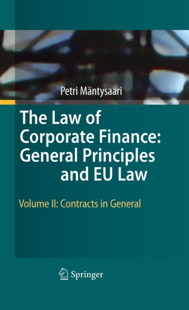 The Law of Corporate Finance: General Principles and EU Law : Volume II: Contracts in General, PDF eBook