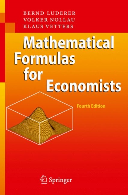 Mathematical Formulas for Economists, Paperback / softback Book