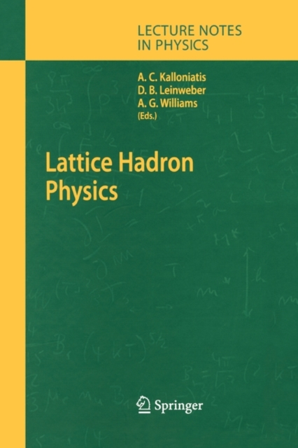 Lattice Hadron Physics, Paperback / softback Book