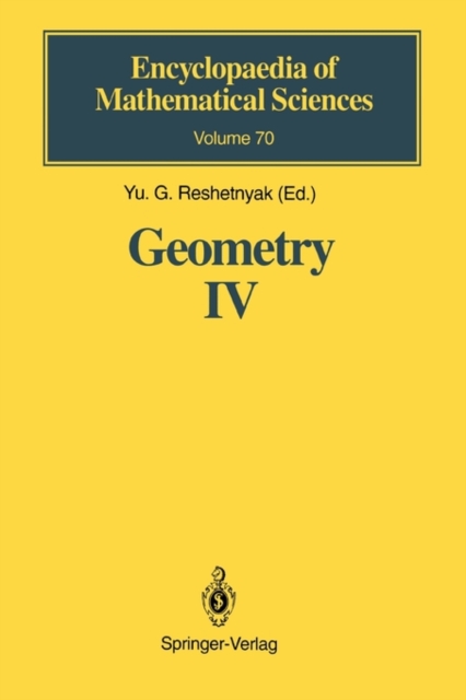 Geometry IV : Non-regular Riemannian Geometry, Paperback / softback Book