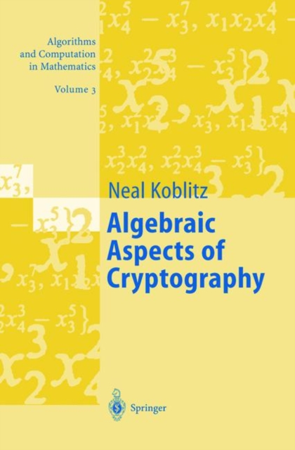 Algebraic Aspects of Cryptography, Paperback / softback Book