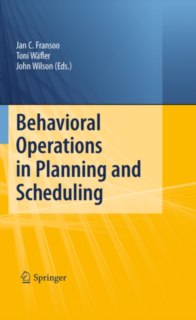 Behavioral Operations in Planning and Scheduling, PDF eBook