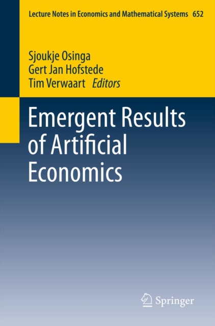 Emergent Results of Artificial Economics, PDF eBook
