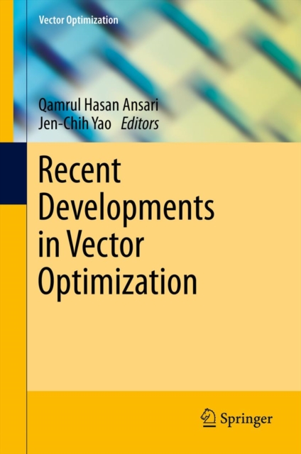 Recent Developments in Vector Optimization, PDF eBook