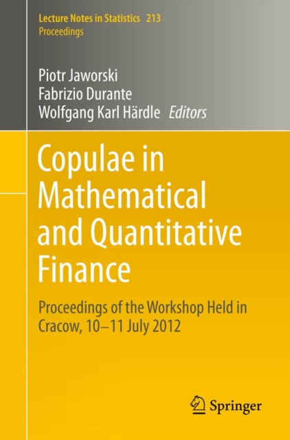 Copulae in Mathematical and Quantitative Finance : Proceedings of the Workshop Held in Cracow, 10-11 July 2012, PDF eBook