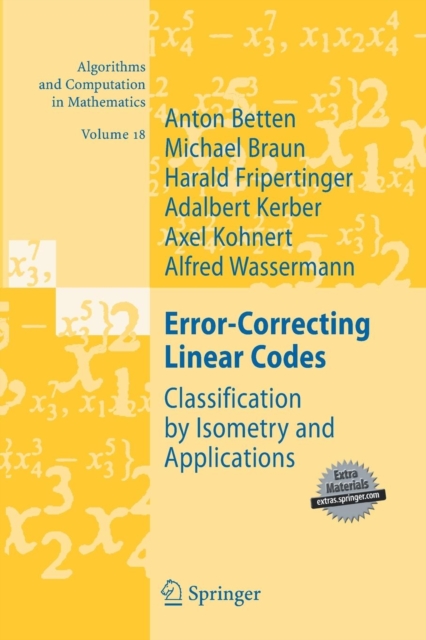 Error-Correcting Linear Codes : Classification by Isometry and Applications, Paperback / softback Book