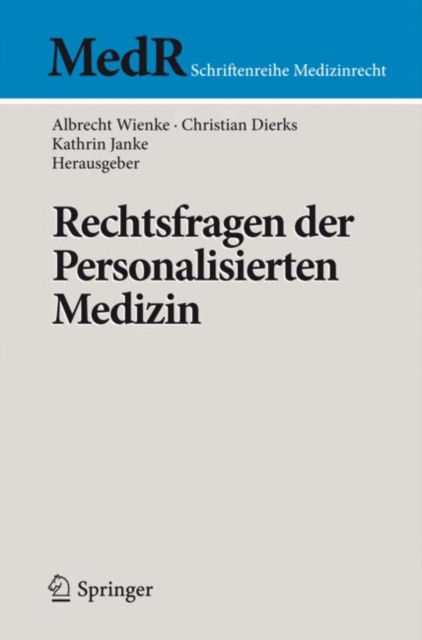 Rechtsfragen Der Personalisierten Medizin, Paperback / softback Book