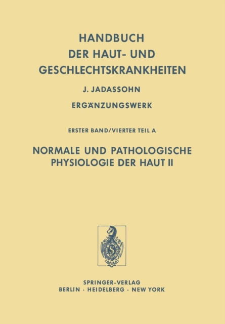 Normale Und Pathologische Physiologie Der Haut II, Paperback / softback Book