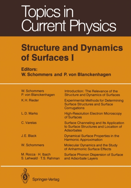 Structure and Dynamics of Surfaces I, PDF eBook