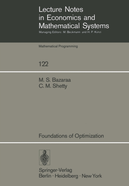 Foundations of Optimization, PDF eBook