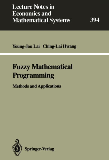 Fuzzy Mathematical Programming : Methods and Applications, PDF eBook