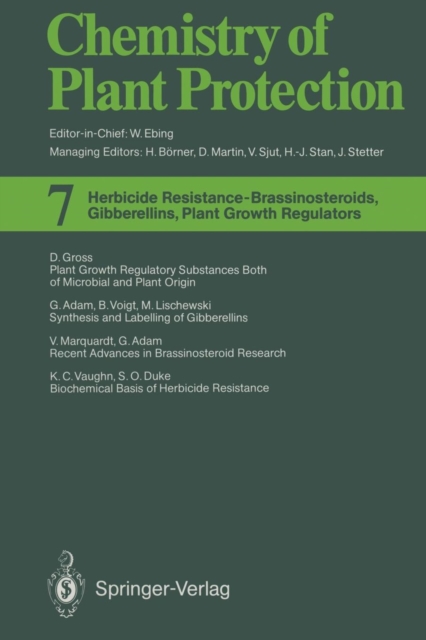 Herbicide Resistance - Brassinosteroids, Gibberellins, Plant Growth Regulators, Paperback / softback Book