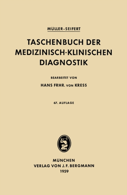 Taschenbuch Der Medizinisch-Klinischen Diagnostik, Paperback / softback Book