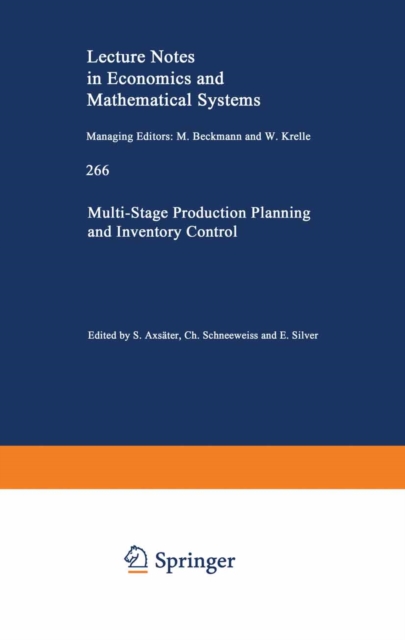 Multi-Stage Production Planning and Inventory Control, PDF eBook