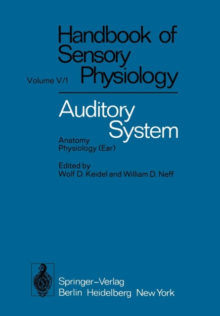 Auditory System : Anatomy Physiology (Ear), Paperback / softback Book
