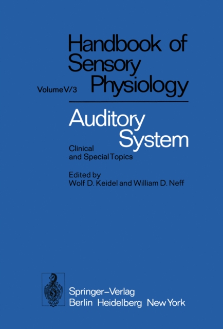 Auditory System : Clinical and Special Topics, PDF eBook