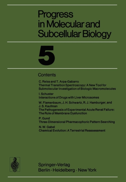 Progress in Molecular and Subcellular Biology, Paperback / softback Book