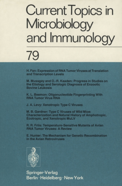 Current Topics in Microbiology and Immunology : Volume 79, PDF eBook