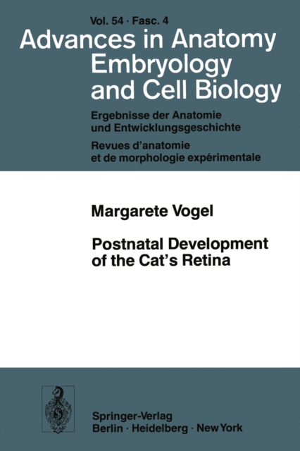 Postnatal Development of the Cat's Retina, PDF eBook