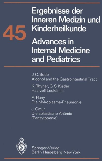 Ergebnisse der Inneren Medizin und Kinderheilkunde / Advances in Internal Medicine and Pediatrics, Paperback / softback Book