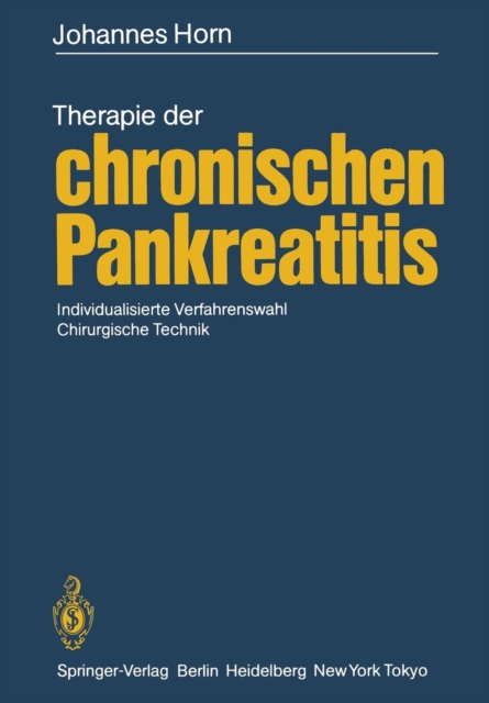 Therapie der Chronischen Pankreatitis, Paperback / softback Book
