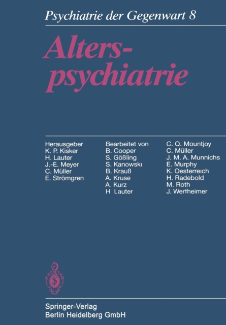Alterspsychiatrie, Paperback / softback Book