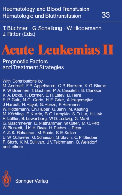 Acute Leukemias II : Prognostic Factors and Treatment Strategies, PDF eBook