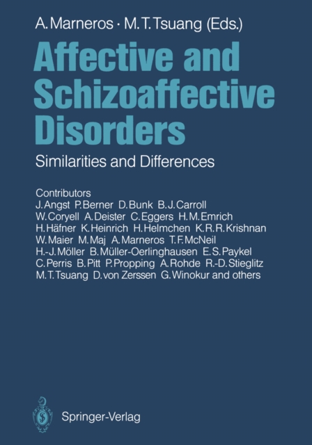 Affective and Schizoaffective Disorders : Similarities and Differences, PDF eBook