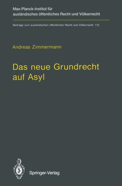 Das Neue Grundrecht auf Asyl, Paperback / softback Book
