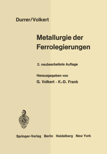 Metallurgie der Ferrolegierungen, Paperback / softback Book