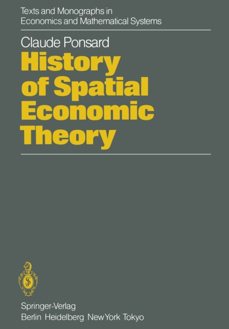 History of Spatial Economic Theory, PDF eBook