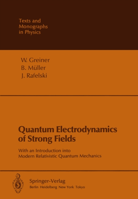 Quantum Electrodynamics of Strong Fields : With an Introduction into Modern Relativistic Quantum Mechanics, PDF eBook