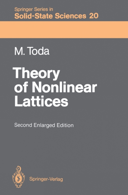Theory of Nonlinear Lattices, PDF eBook